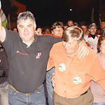 Altamir e Everaldo comemoram vitória