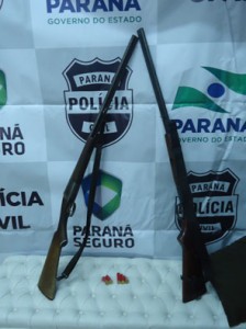 PM de Porto Amazonas detém indivíduos que caçavam com armas de fogo ilegais