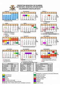 Calendário Escolar 2014 completo