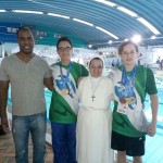 Nadadores de Palmeira_técnico Alexandre Pina, João Carlos, Irma Leonilda e Luigi Maciel.