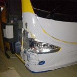 Acidente na PR 151 com carro e ônibus que ia para o Chile