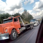 Caminhão quebrado na PR 151 em Palmeira causa congestionamento_3