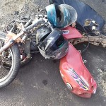 Acidente Moto x Caminhão na BR 277 km 182 em Palmeira_foto PRF_1