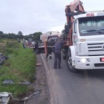 Acidente entre dois caminhões na PR 151 no Rio Caniú_3