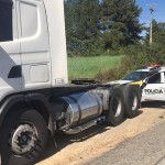Caminhão roubado em São Mateus do Sul é recuperado na PR-151 em Palmeira