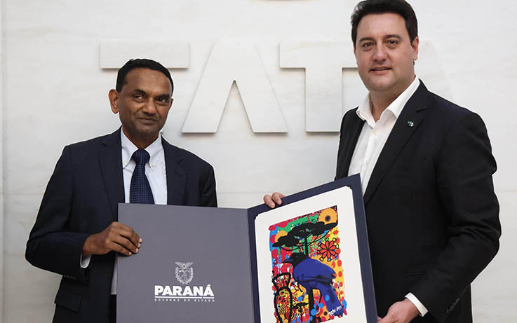 Governador Carlos Massa Ratinho Junior lidera missão comercial à Ãndia