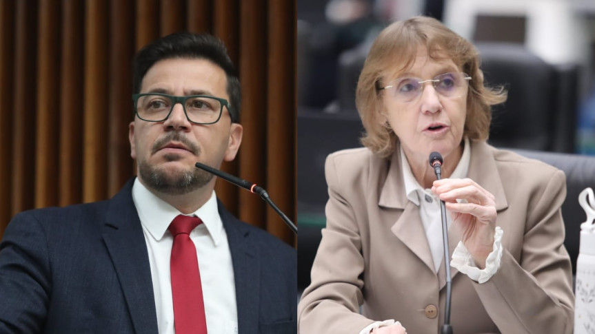 Os deputados estaduais Arilson Chiorato e Luciana Rafagnin, ambos do PT